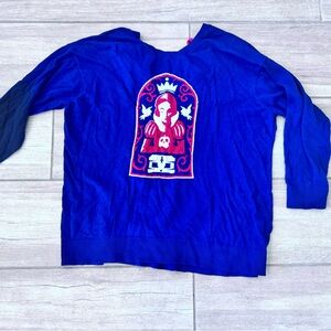Torrid Disney Blue Sweater with Snow White Design-3X